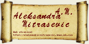 Aleksandra Mitrašević vizit kartica